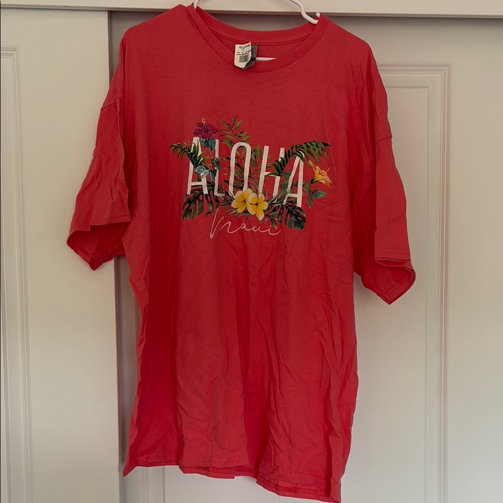 Red Aloha Maui Graphic T-Shirt